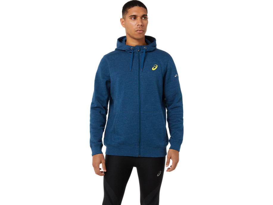 Asics Mako Blue Stockholm Hoodie S Punim Patentnim Zatvaračem