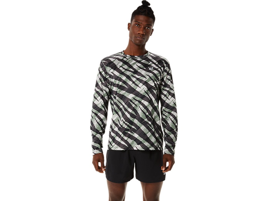 Lichen Green Wild Camo Ls Top Asics