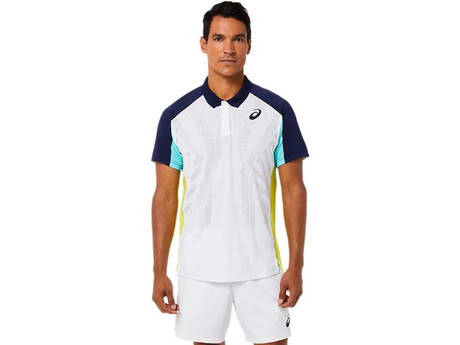 Muškarci Odgovaraju Actibreeze Polo Majici Asics Briljantno Bijela