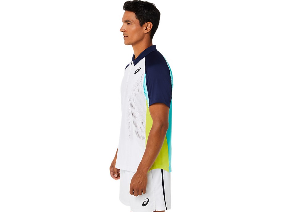 Muškarci Odgovaraju Actibreeze Polo Majici Asics Briljantno Bijela