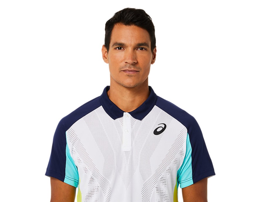 Muškarci Odgovaraju Actibreeze Polo Majici Asics Briljantno Bijela